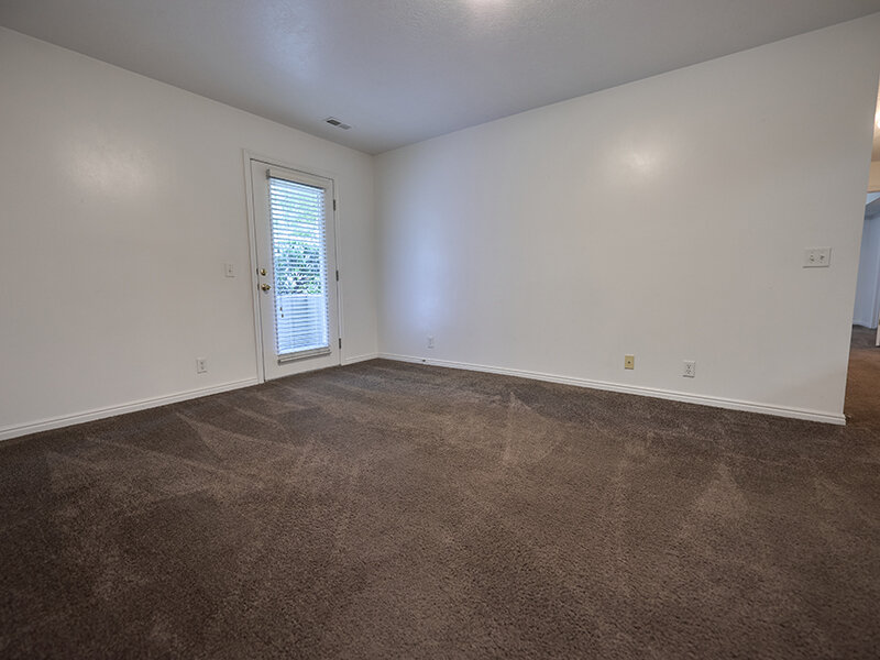 Living Room and Apartment Entrance with Door | Autumn Hills Apartments
