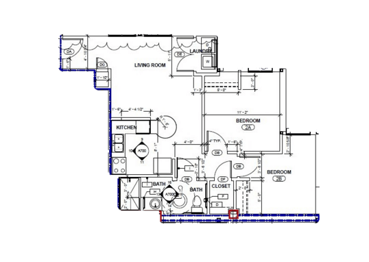 Floorplan for Barksdale Flats Apartments