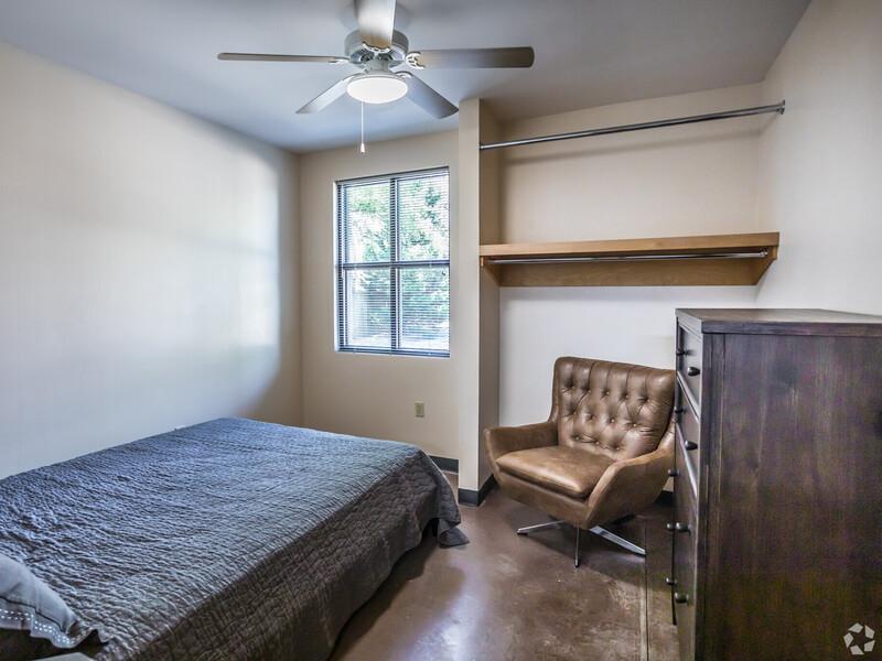 Bedroom with a Ceiling Fan | Barksdale Flats in Memphis, TN