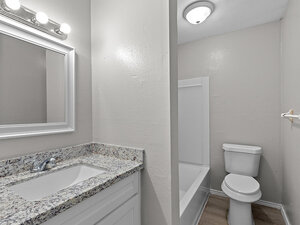 Spacious Bathroom | bluHaven Apartments in Harlingen, TX