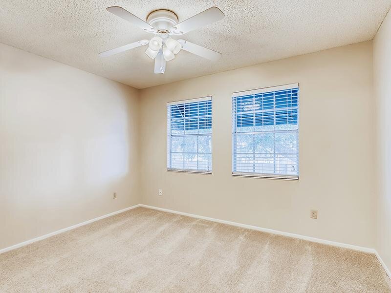 Bedroom with Ceiling Fan | Bocage Apartments