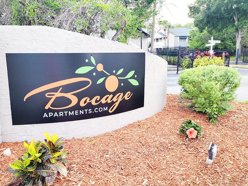 Monument Sign | Bocage Apartments