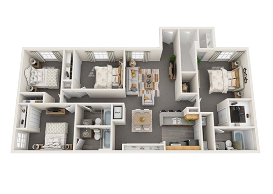 Floorplan for Bradley Pointe Apartments Apartments