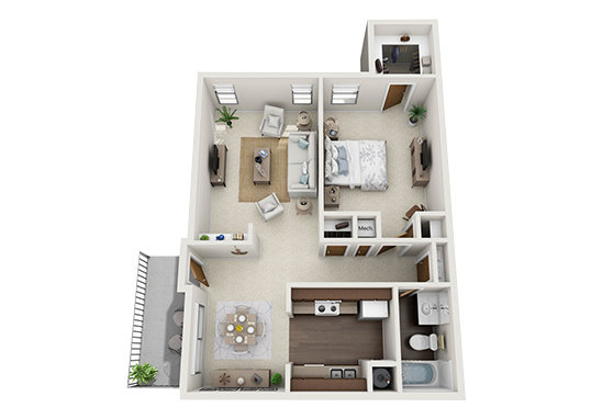 Floorplan for Butterfield Trail Apartments