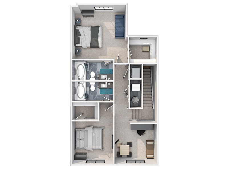 2 Bedroom Floorplan Floor 2 | Calla Homes