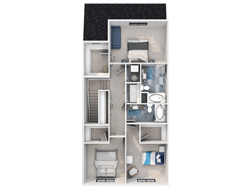 3 Bedroom Floorplan Floor 2 | Calla Homes