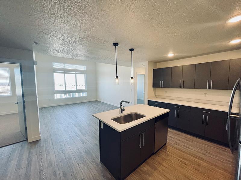 Front Room and Kitchen | Canyon Vista Draper Apartments