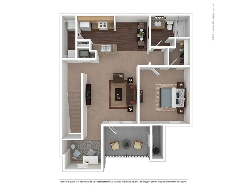 Central Park Apartments Floor Plan One Bedroom with Study