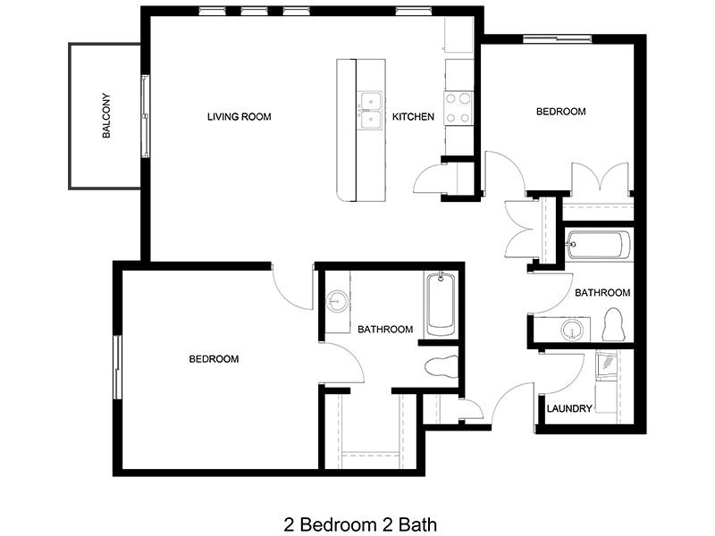 2 Bedroom 2 Bath E