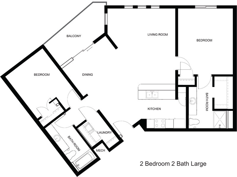 2 Bedroom 2 Bath F