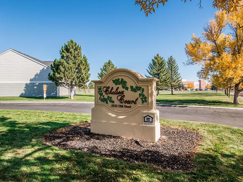 Chelsea Court Sign | Chelsea Court Apartments in Idaho Falls, ID