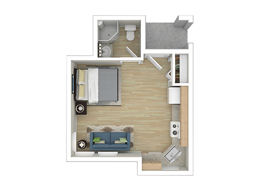 Floorplan for Cubix Northgate Apartments