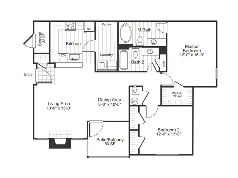 Colton Creek Apartments Floor Plan Bradford