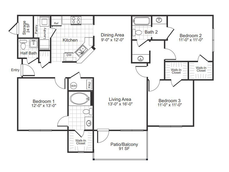 Colton Creek Apartments Floor Plan Chelsea