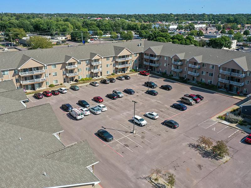 Above View of Parking | Dakota Pointe Apartments in Sioux Falls, SD