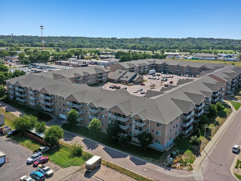 Above View of Apartments with Balconies | Dakota Pointe Apartments in Sioux Falls, SD