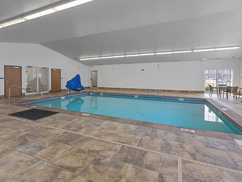 Indoor Pool with Seating | Dakota Pointe Apartments in Sioux Falls, SD