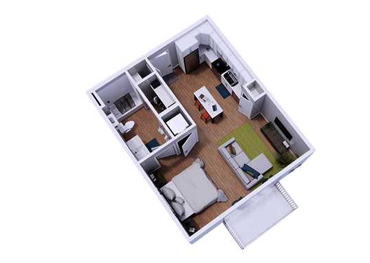 Floorplan for Decker Station Apartments