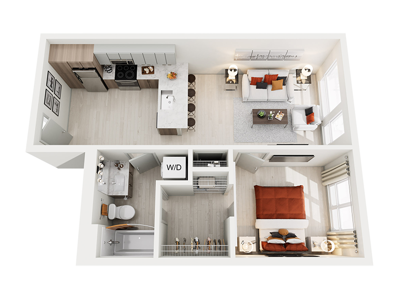 floor plan at Millennium Apartments