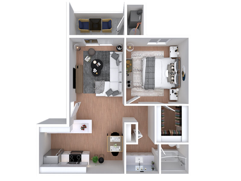 Our The Sedona is a 1 Bedroom, 1 Bathroom Apartment