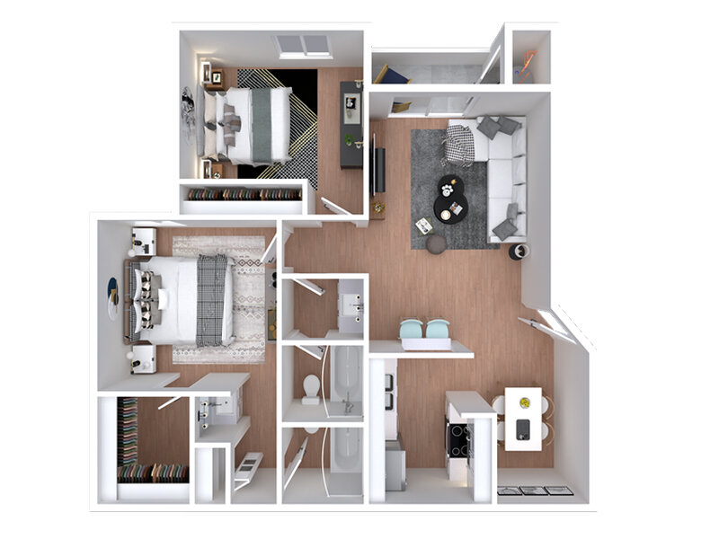 Our The Cholla is a 2 Bedroom, 2 Bathroom Apartment