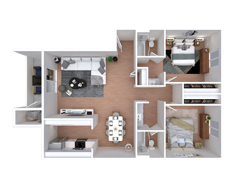 Our The Agave is a 2 Bedroom, 2 Bathroom Apartment