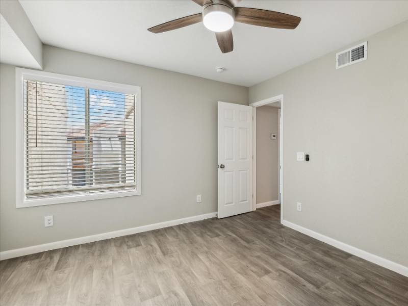 Ceiling Fan in Bedroom | Renovated 2 Bedroom | Fairways on Thunderbird