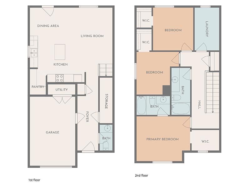 Garden View Townhomes Floor Plan 3 Bedroom