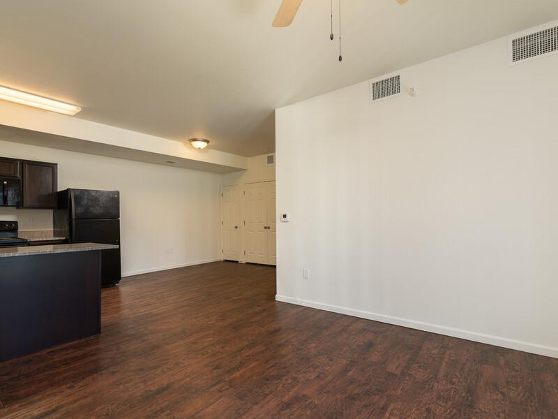 Living Room and Kitchen | Gateway Apartments in Rapid City, SD