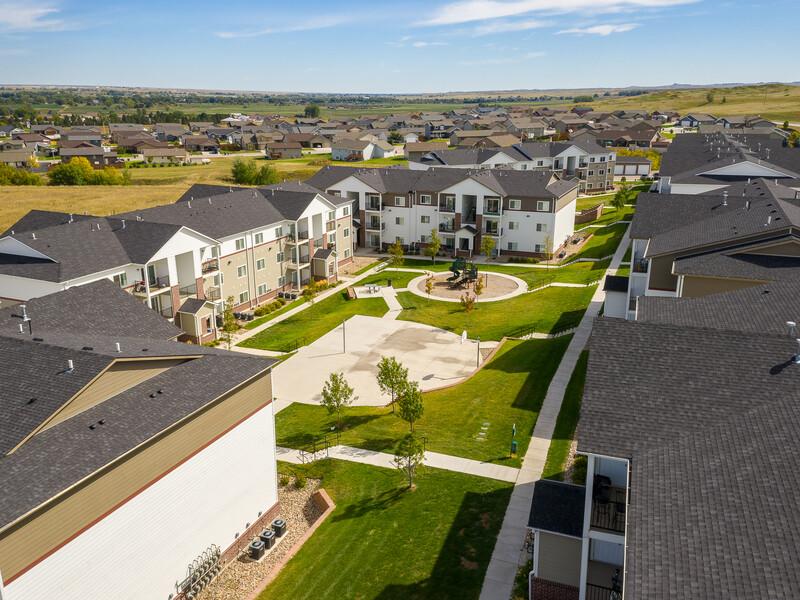 Courtyard - Aerial View | Gateway Apartments in Rapid City, SD