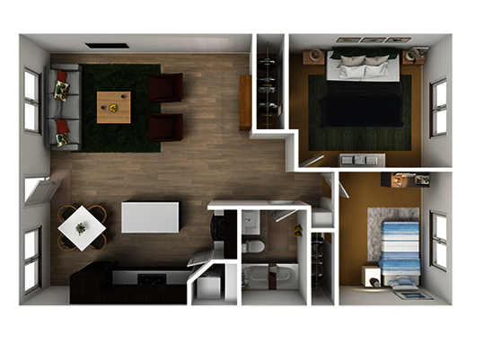 Floorplan for Greenhill Apartments Apartments