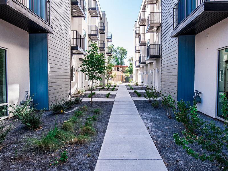 Landscaped Grounds | Greenprint at North Temple Apartments in Salt Lake City, UT