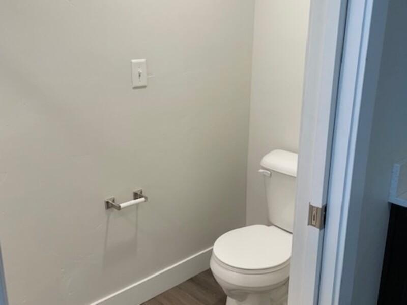 Bathroom | Green Print at the Trax Apartments