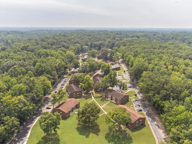 Aerial City View | Hilldale Apartments