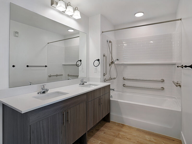 Bathroom Double Vanity Sink | Homestead Landing Apartments