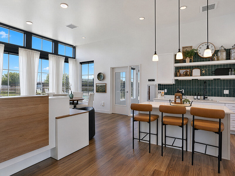Clubhouse Kitchen | Homestead Landing Apartments