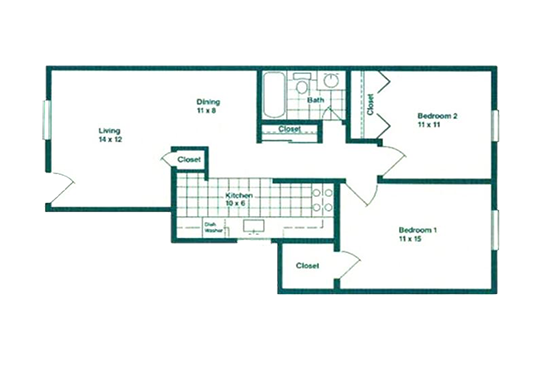 Floorplan for The Iris Apartments
