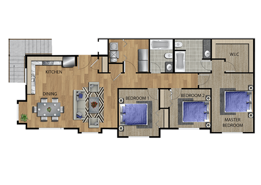 Floorplan for Jaybird Apartments
