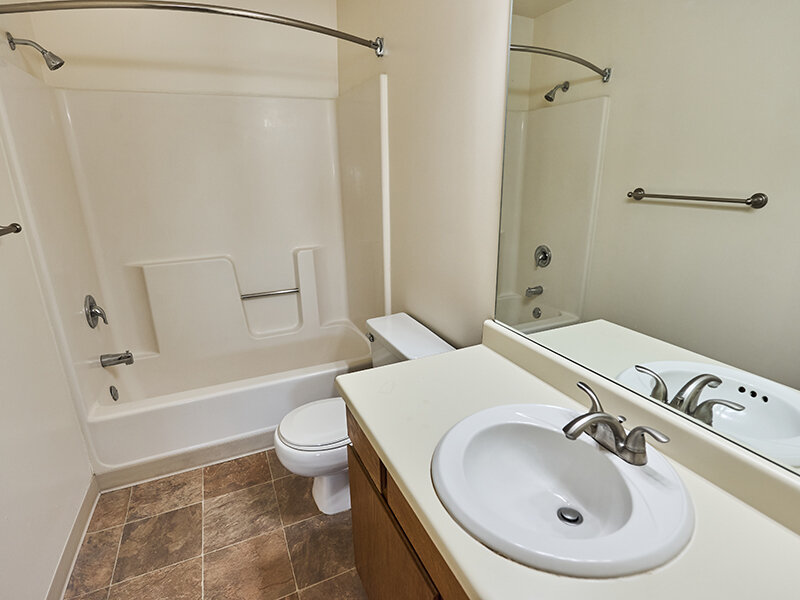 Bathroom with Sink and Shower | Kaysville Country Townhomes