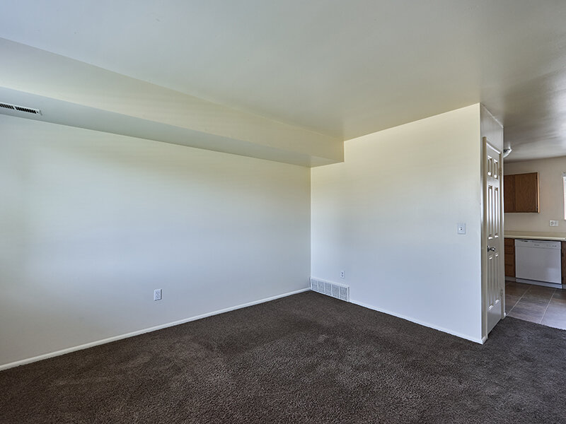Apartment Bedroom with Carpeted Flooring | Kaysville Country Townhomes