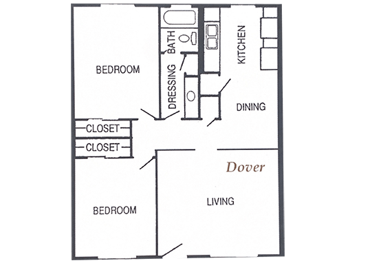 Floorplan for Kings Hill Apartments