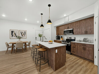 Kitchen with Kitchen Island | Kuna Commons