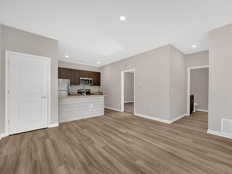 Living Room and Kitchen | Lapeer Villas | Apartments in Lapeer, MI
