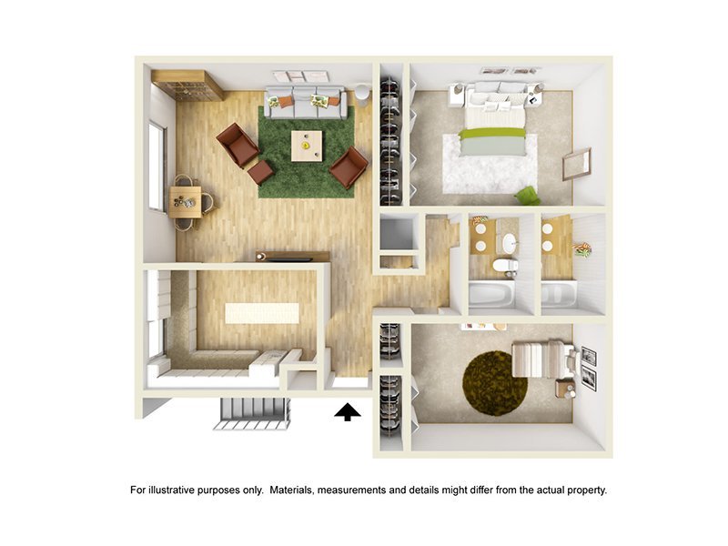 Legacy at Tech Center Apartments and Townhomes Apartments Floor Plan Adler