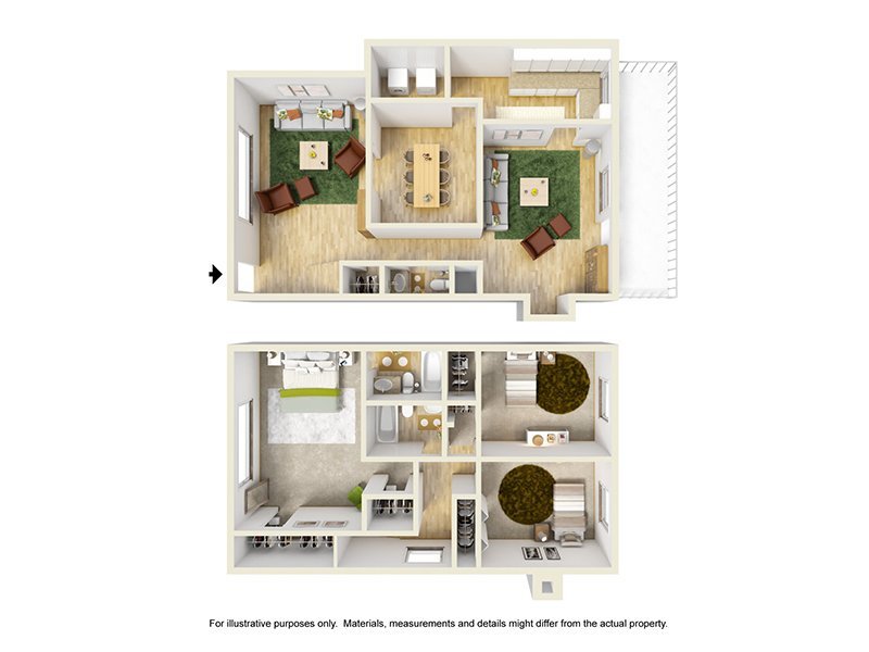 Legacy at Tech Center Apartments Floor Plan Heirloom I