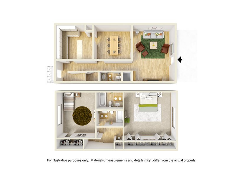 Legacy at Tech Center Apartments and Townhomes Apartments Floor Plan Mason I
