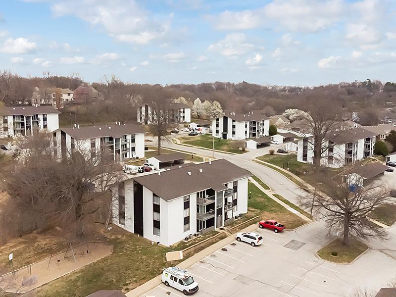 Aerial View | Liberty Heights Apartments in Liberty, MO