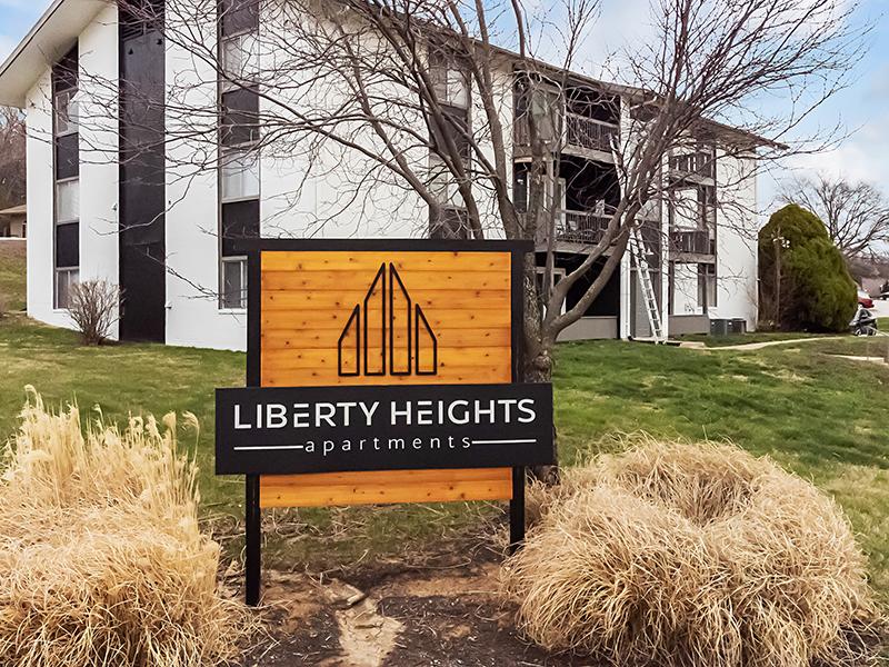 Monument Sign | Liberty Heights Apartments in Liberty, MO