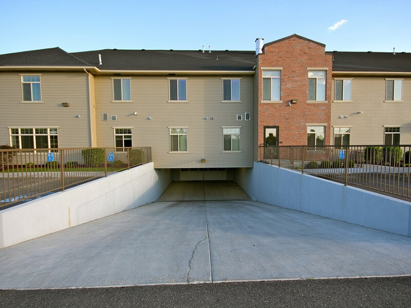 Parking Garage Entrance | Liberty Square Apartments in Ammon, ID