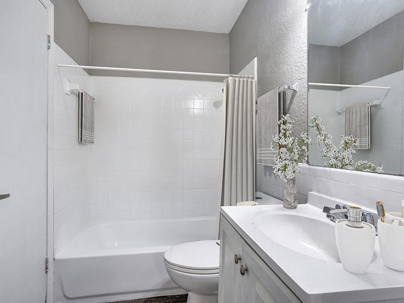 Bathroom | Luna Blanca Apartments in Dallas, TX